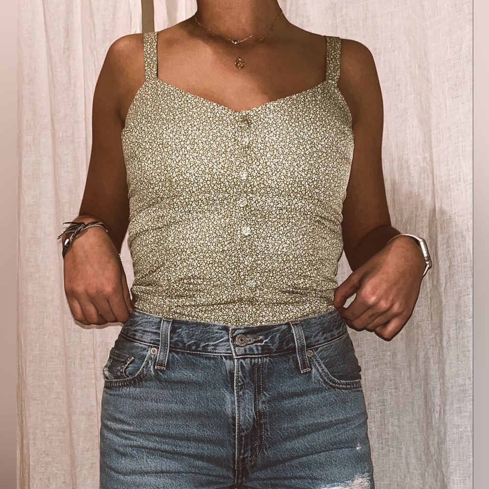green floral abercrombie blouse in size S!!!